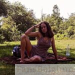 Annaxita sitting out in public